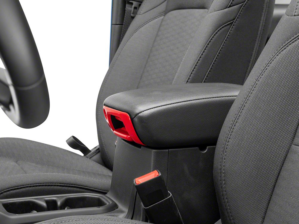 RedRock Armrest Trim Set; Red (20-25 Jeep Gladiator JT)