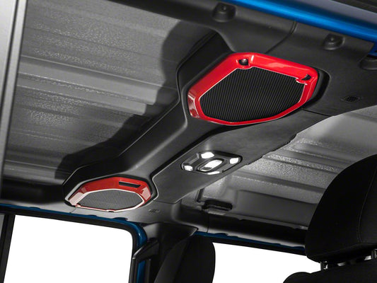 RedRock Roof Speaker Trim; Red (20-23 Jeep Gladiator JT)