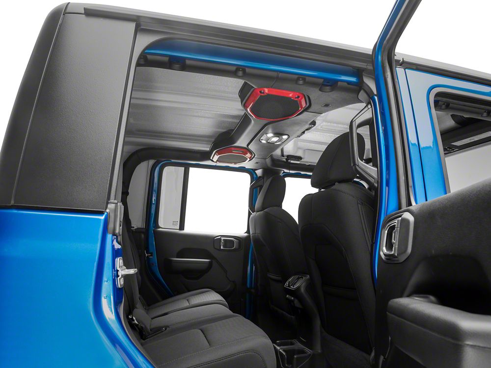 RedRock Roof Speaker Trim; Red (20-23 Jeep Gladiator JT)