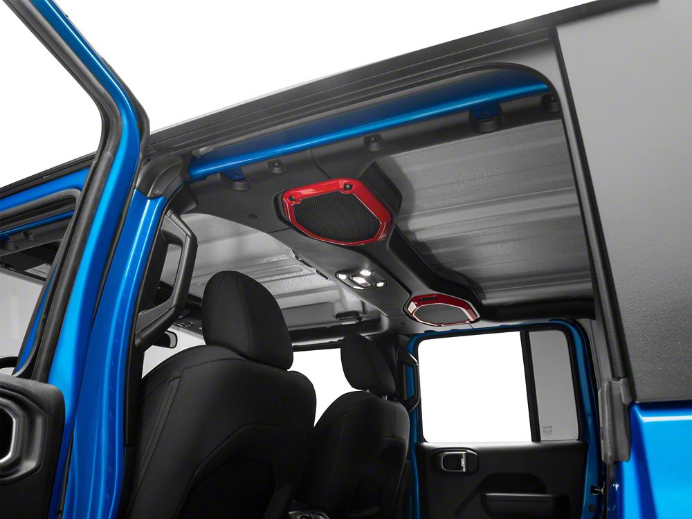 RedRock Roof Speaker Trim; Red (20-23 Jeep Gladiator JT)