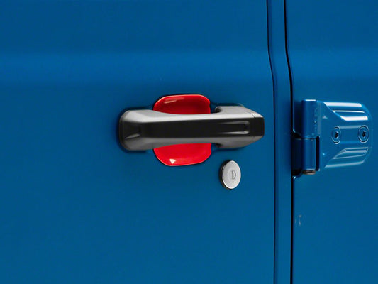 RedRock Interior Door Handle Trim; Red (20-25 Jeep Gladiator JT)