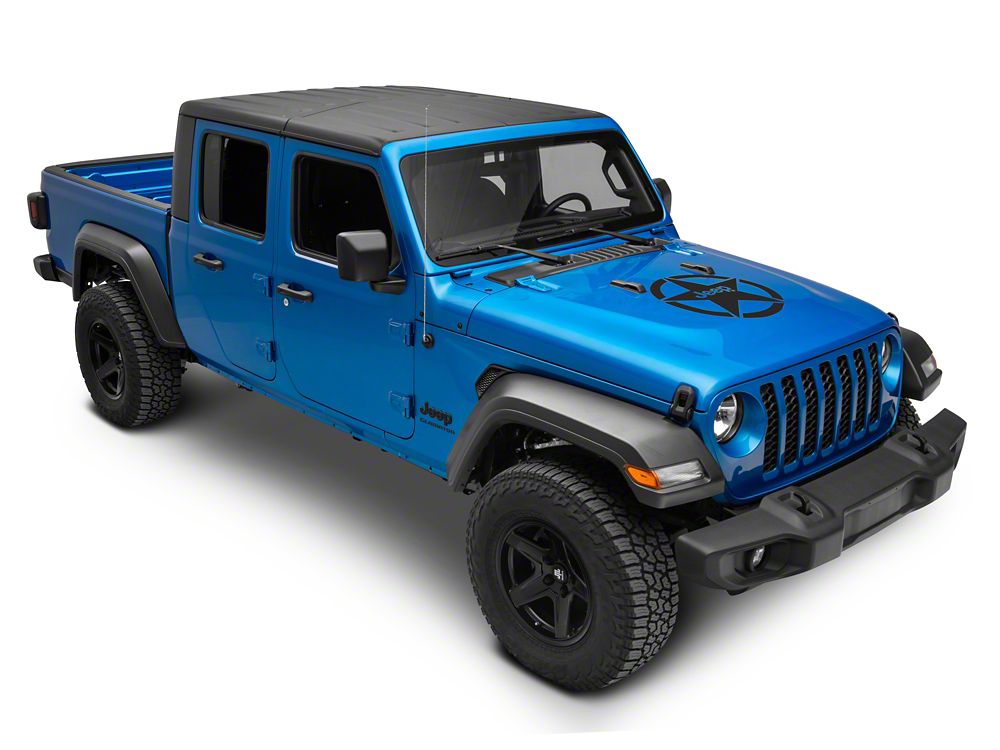 Jeep Licensed by RedRock Jeep Star Accent Decal; Gloss Black (20-25 Jeep Gladiator JT)