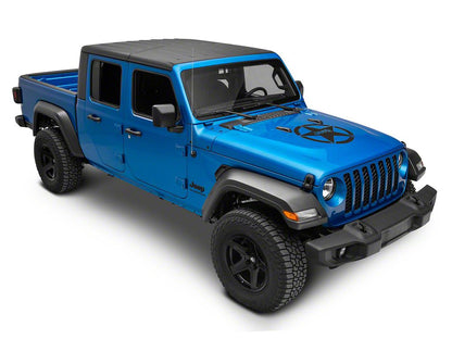 Jeep Licensed by RedRock Jeep Star Accent Decal; Matte Black (20-25 Jeep Gladiator JT)