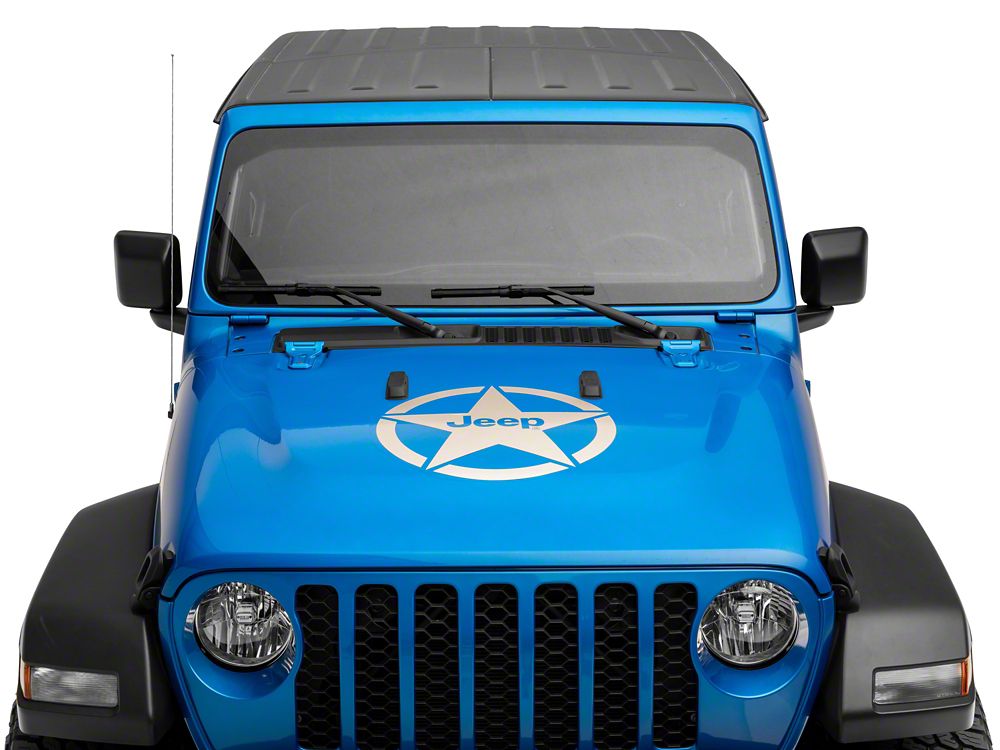 Jeep Licensed by RedRock Jeep Star Accent Decal; Silver (20-25 Jeep Gladiator JT)