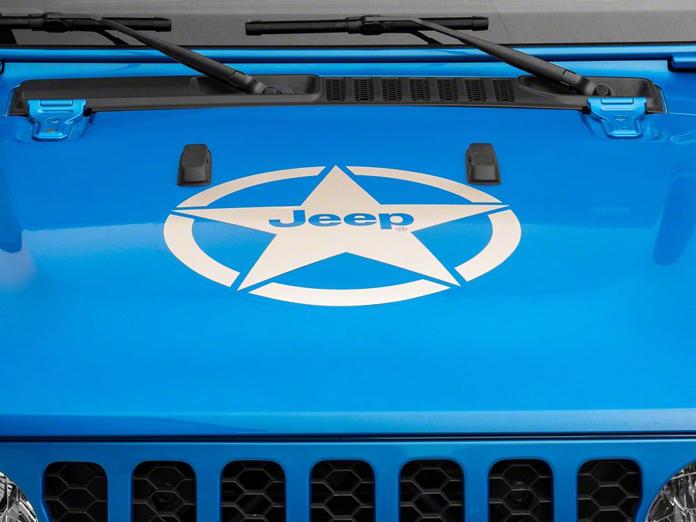 Jeep Licensed by RedRock Jeep Star Accent Decal; Silver (20-25 Jeep Gladiator JT)