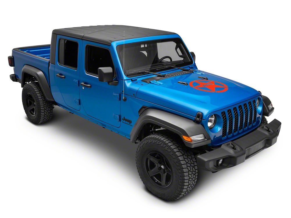 Jeep Licensed by RedRock Jeep Star Accent Decal; Red (20-25 Jeep Gladiator JT)