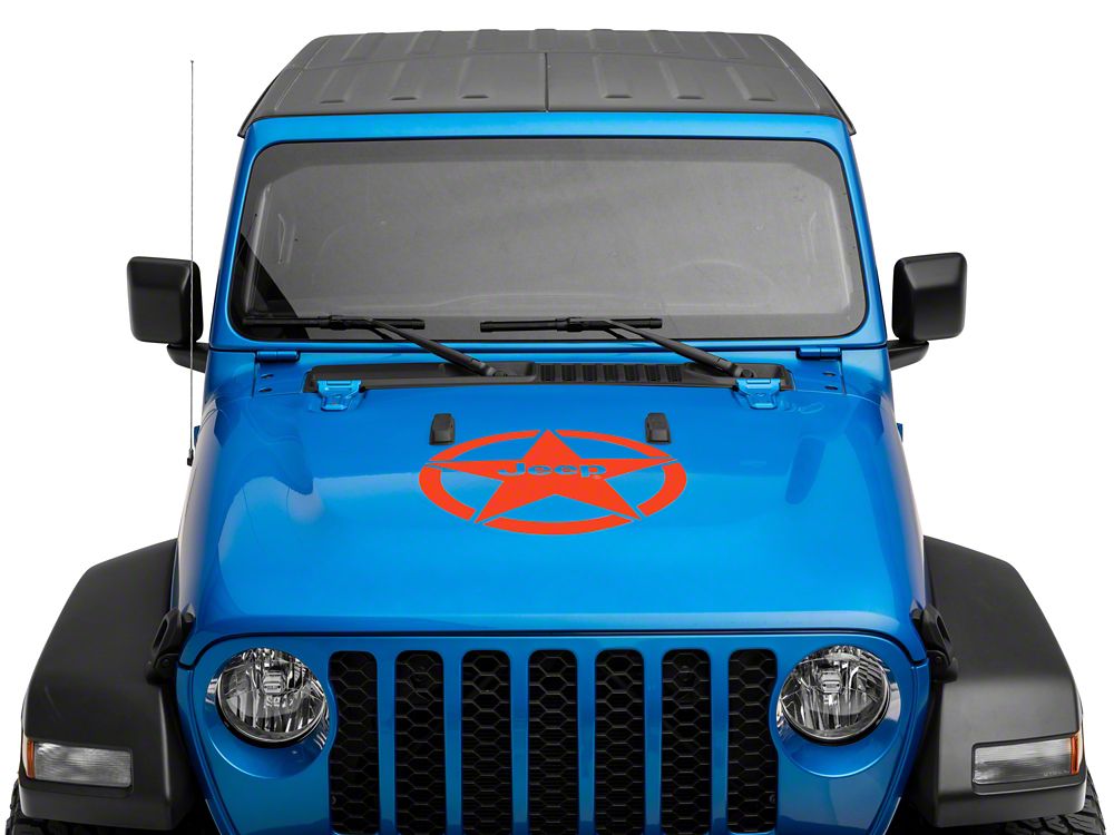 Jeep Licensed by RedRock Jeep Star Accent Decal; Red (20-25 Jeep Gladiator JT)