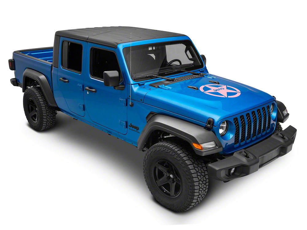 Jeep Licensed by RedRock Jeep Star Accent Decal; Pink (20-25 Jeep Gladiator JT)