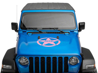 Jeep Licensed by RedRock Jeep Star Accent Decal; Pink (20-25 Jeep Gladiator JT)