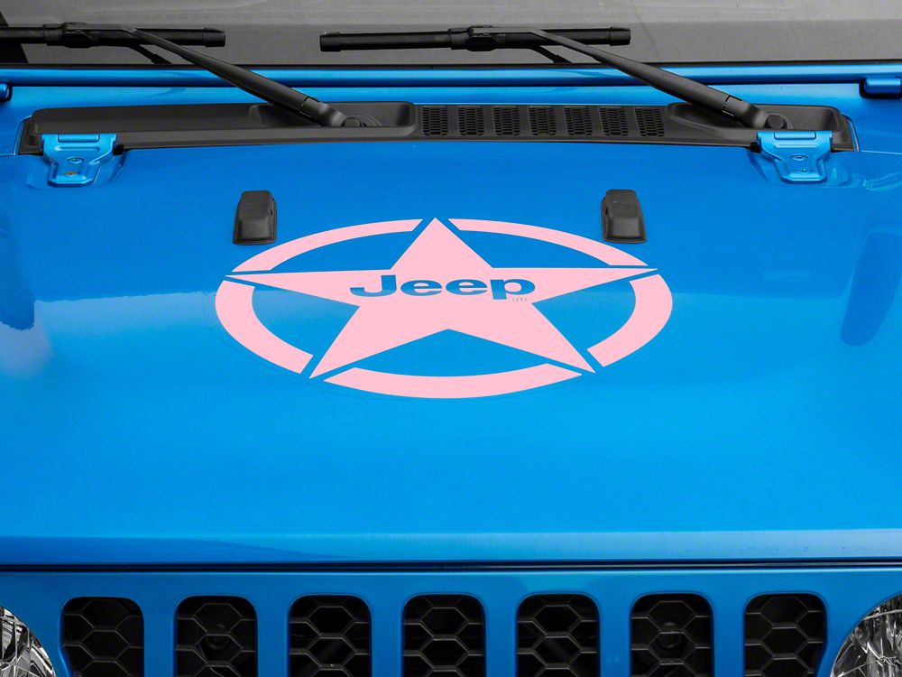 Jeep Licensed by RedRock Jeep Star Accent Decal; Pink (20-25 Jeep Gladiator JT)