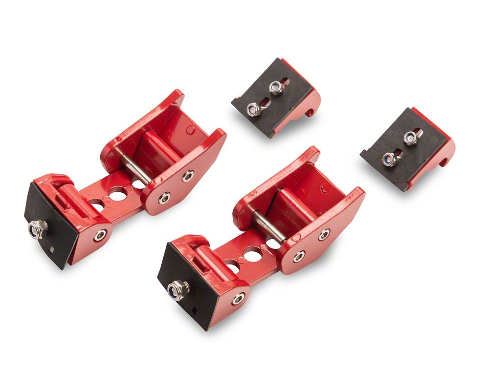 RedRock Hood Latches; Red (20-25 Jeep Gladiator JT)