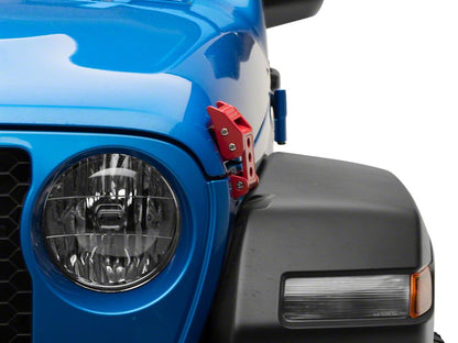 RedRock Hood Latches; Red (20-25 Jeep Gladiator JT)