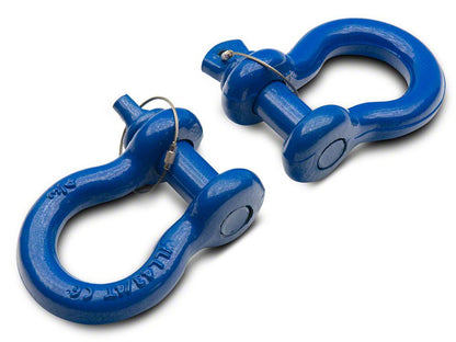 RedRock 3/4-Inch D-Ring Shackles; Hydro Blue