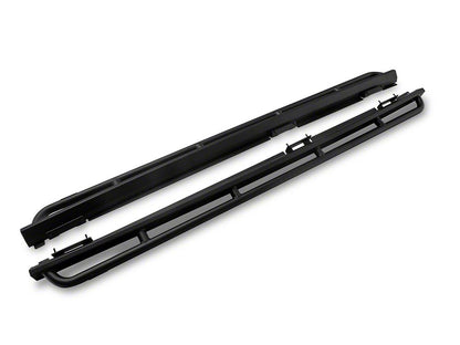 Jeep Licensed by RedRock Enhanced Rubi Rails with Jeep Logo; Textured Black (20-25 Jeep Gladiator JT)