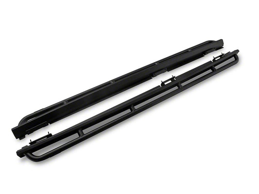 Jeep Licensed by RedRock Enhanced Rubi Rails with Jeep Logo; Textured Black (20-25 Jeep Gladiator JT)