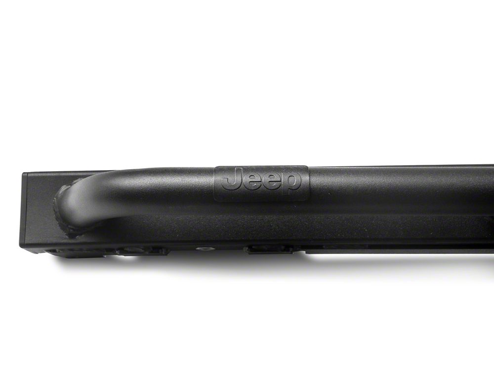 Jeep Licensed by RedRock Enhanced Rubi Rails with Jeep Logo; Textured Black (20-25 Jeep Gladiator JT)