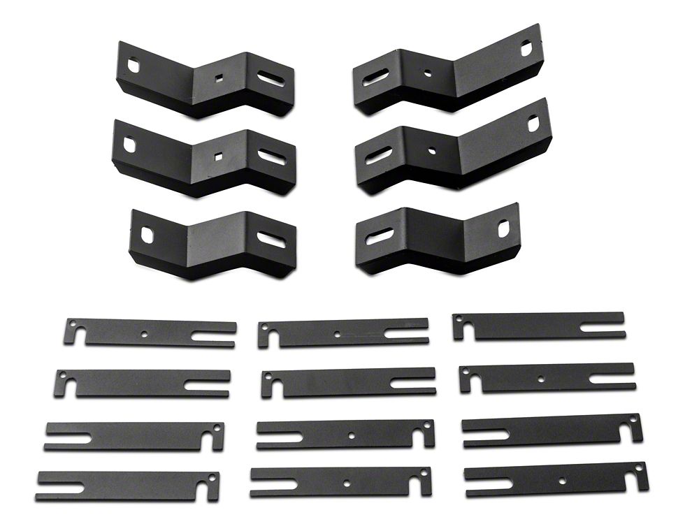 Jeep Licensed by RedRock Enhanced Rubi Rails with Jeep Logo; Textured Black (20-25 Jeep Gladiator JT)