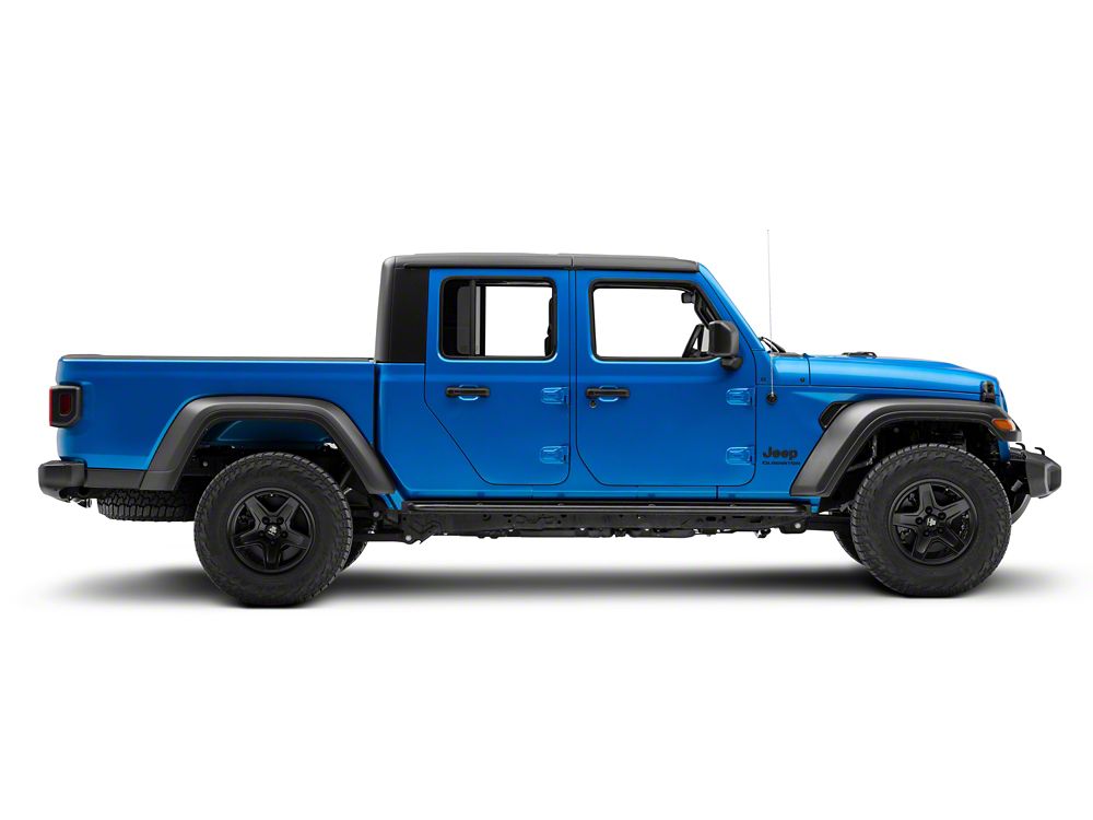Jeep Licensed by RedRock Enhanced Rubi Rails with Jeep Logo; Textured Black (20-25 Jeep Gladiator JT)