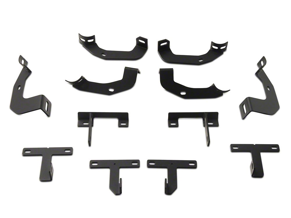 Jeep Licensed by RedRock 3-Inch Round Side Step Bars with Jeep Logo; Textured Black (20-25 Jeep Gladiator JT)