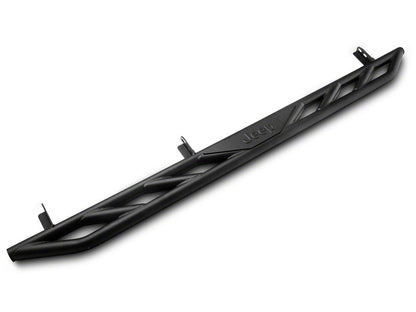 Jeep Licensed by RedRock Rock Sliders with Jeep Logo; Textured Black (20-25 Jeep Gladiator JT)