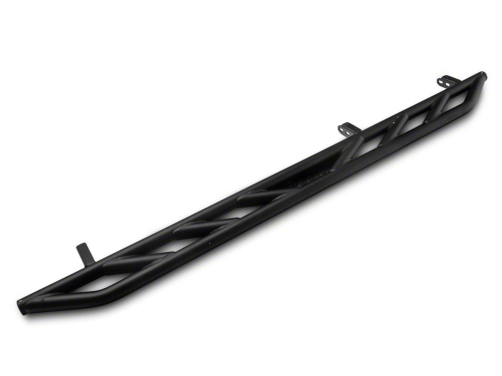 Jeep Licensed by RedRock Rock Sliders with Jeep Logo; Textured Black (20-25 Jeep Gladiator JT)