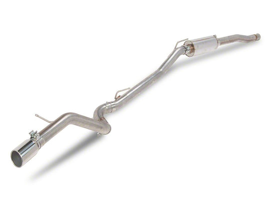 RedRock Single Exhaust System with Polished Tip; Side Exit (20-25 3.6L Jeep Gladiator JT)