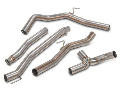 RedRock Dual Exhaust System with Polished Tips; Rear Exit (20-25 3.6L Jeep Gladiator JT)