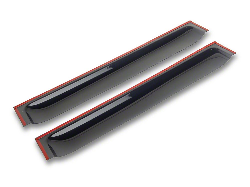RedRock Tape-On Window Deflectors; Front and Rear; Smoked (20-25 Jeep Gladiator JT)