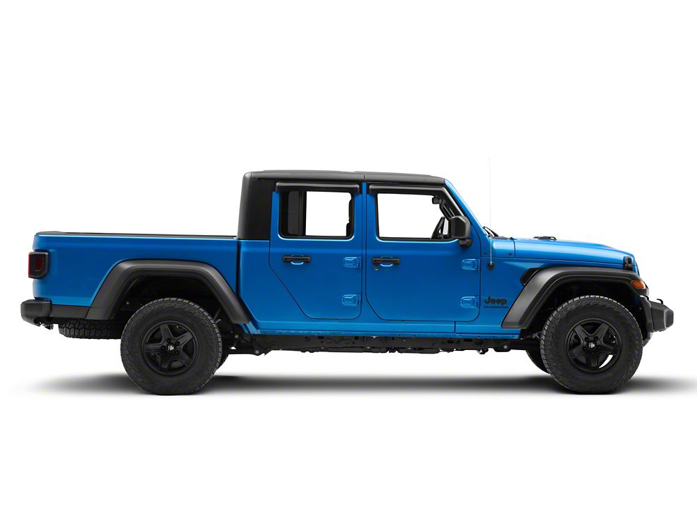 RedRock Tape-On Window Deflectors; Front and Rear; Smoked (20-25 Jeep Gladiator JT)