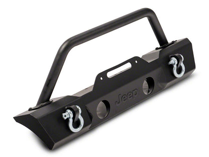 Jeep Licensed by RedRock Stubby Front Winch Bumper with Jeep Logo (20-25 Jeep Gladiator JT)