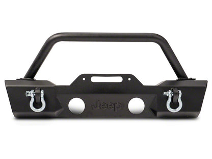 Jeep Licensed by RedRock Stubby Front Winch Bumper with Jeep Logo (20-25 Jeep Gladiator JT)