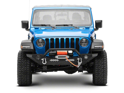 Jeep Licensed by RedRock Trail Force HD Front Bumper with LED Lights and Jeep Logo (20-25 Jeep Gladiator JT)