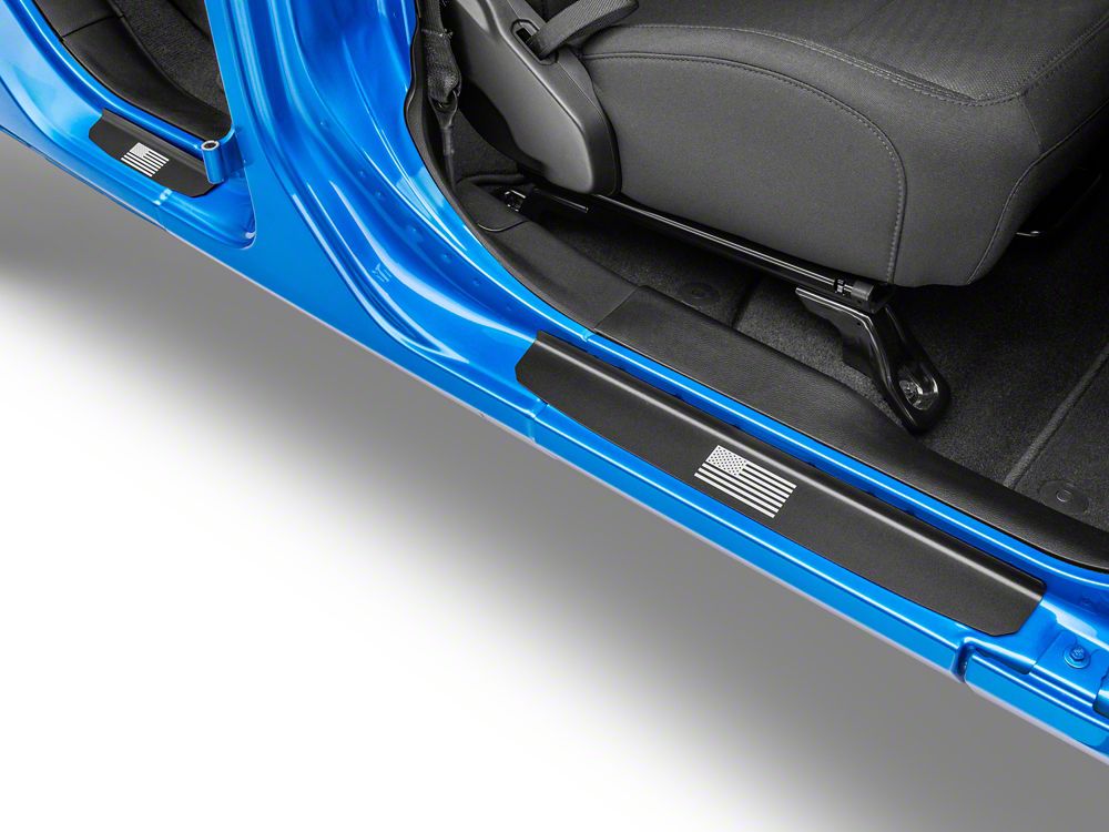 RedRock Old Glory Door Entry Guards; Black (20-25 Jeep Gladiator JT)