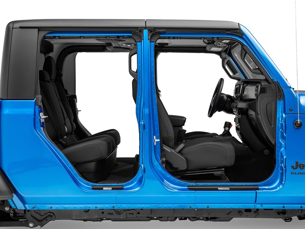 RedRock Old Glory Door Entry Guards; Black (20-25 Jeep Gladiator JT)
