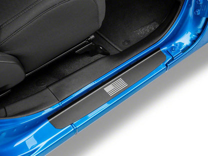 RedRock Old Glory Door Entry Guards; Black (20-25 Jeep Gladiator JT)