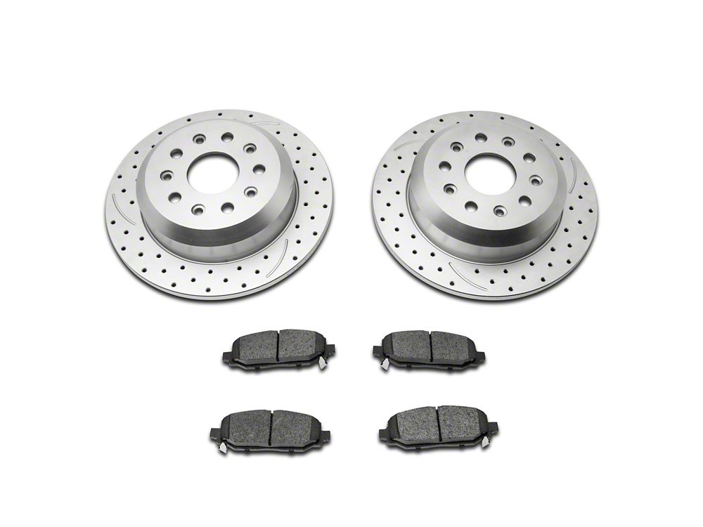 RedRock Solid Brake Rotor and Pad Kit; Rear (20-25 Jeep Gladiator JT)