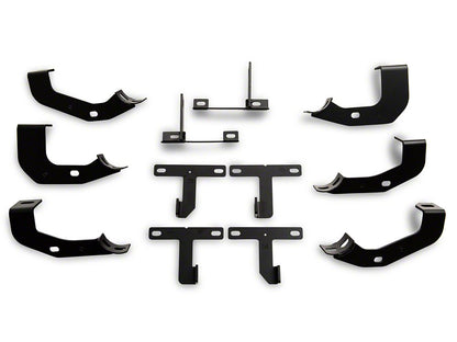RedRock 3-Inch Round Side Step Bars; Semi-Gloss Black (20-25 Jeep Gladiator JT)