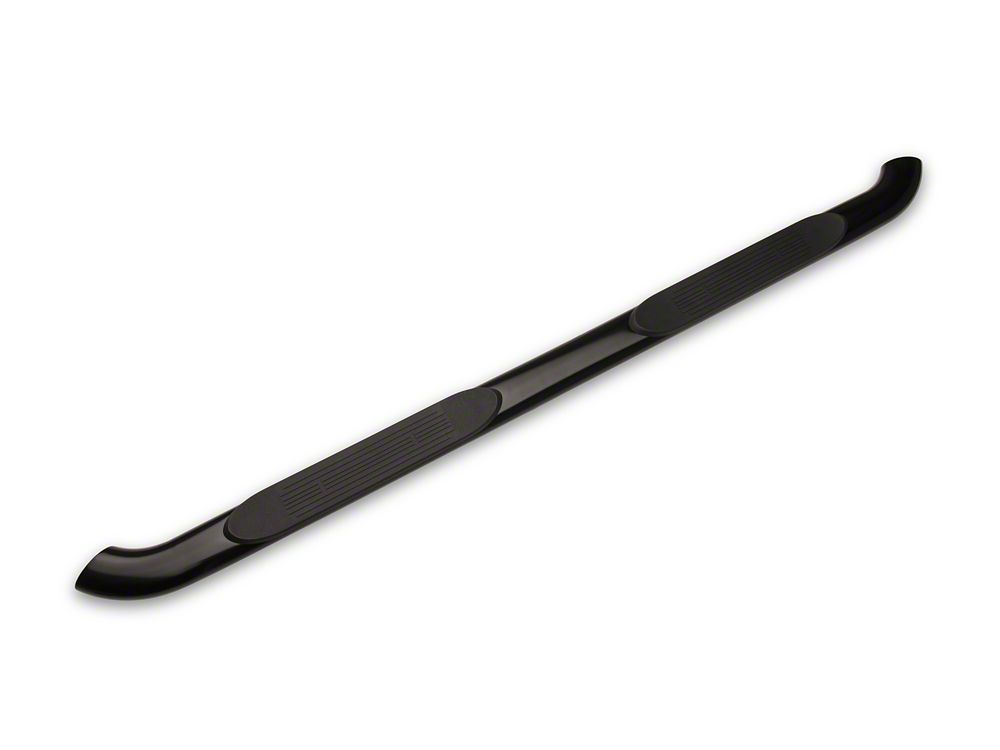 RedRock 4-Inch Oval Curved Side Step Bars; Semi-Gloss Black (20-25 Jeep Gladiator JT)