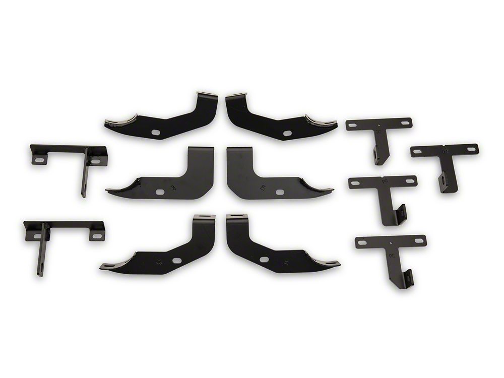 RedRock 4-Inch Oval Curved Side Step Bars; Semi-Gloss Black (20-25 Jeep Gladiator JT)