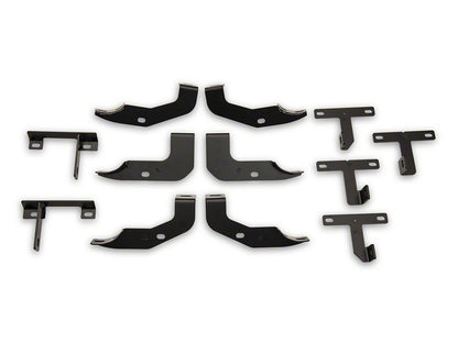 RedRock 4-Inch Oval Curved Side Step Bars; Semi-Gloss Black (20-25 Jeep Gladiator JT)