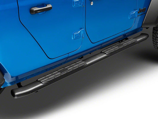 RedRock PNC Side Step Bars; Textured Black (20-25 Jeep Gladiator JT)