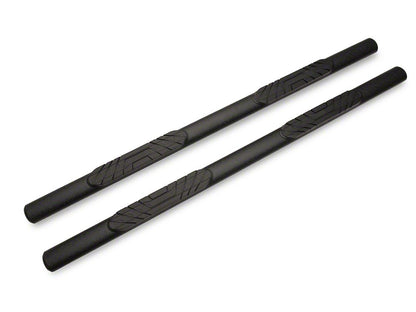 RedRock 4-Inch Oval Straight Side Step Bars; Textured Black (20-25 Jeep Gladiator JT)