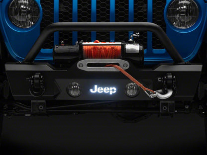 Jeep Licensed by RedRock HD Stubby Front Bumper with Backlight LED Jeep Logo (20-25 Jeep Gladiator JT)