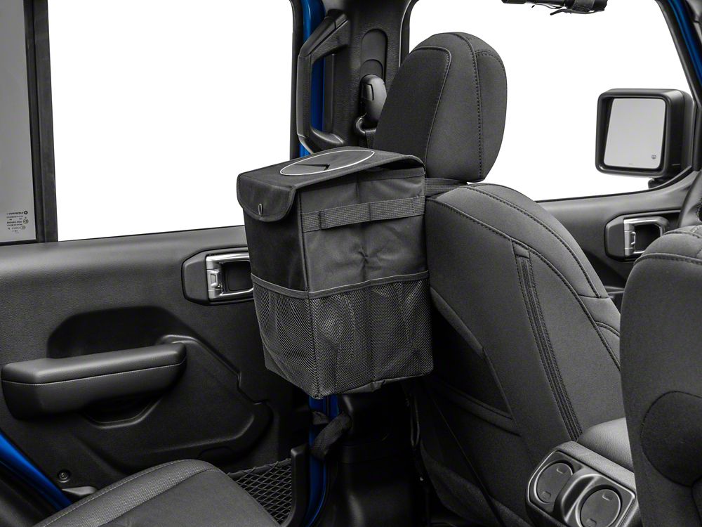 RedRock Headrest Mounted Trash Can with Storage Pockets (20-25 Jeep Gladiator JT)