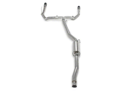 RedRock Dual Exhaust System with Black Tips; Rear Exit (20-25 3.6L Jeep Gladiator JT)