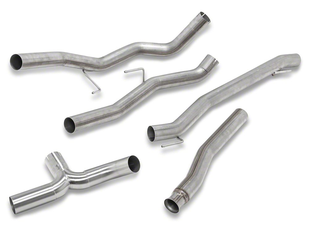 RedRock Dual Exhaust System with Black Tips; Rear Exit (20-25 3.6L Jeep Gladiator JT)
