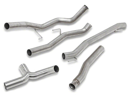 RedRock Dual Exhaust System with Black Tips; Rear Exit (20-25 3.6L Jeep Gladiator JT)