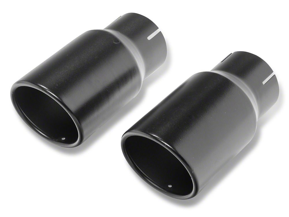 RedRock Dual Exhaust System with Black Tips; Rear Exit (20-25 3.6L Jeep Gladiator JT)