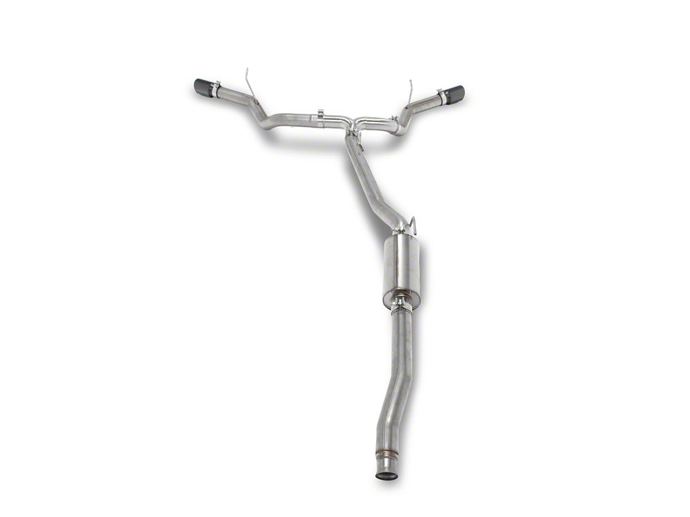 RedRock Dual Exhaust System with Black Tips; Side Exit (20-25 3.6L Jeep Gladiator JT)