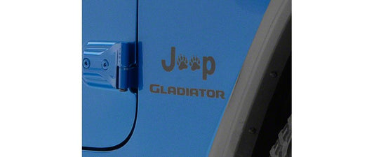 Jeep Licensed by RedRock Jeep Paw Side Logo; Gloss Black (20-25 Jeep Gladiator JT)